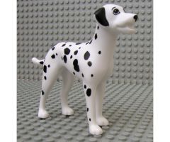 Dog, Scala with Dalmatian with Black Ears Pattern (Domino)