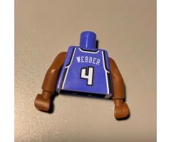 Torso NBA Sacramento Kings #4, 'WEBBER' on Back Pattern / Brown NBA Arms