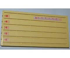 Scala Wall, Vertical Grooved 12 x 2 x 20 with Height Chart and 5 Plush Toys Pattern (Stickers) - Set 3241