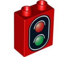 Duplo, Brick 1 x 2 x 2 with Traffic Signal Double Pattern