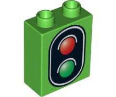 Duplo, Brick 1 x 2 x 2 with Traffic Signal Double Pattern