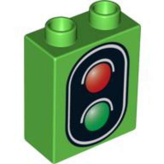 Duplo, Brick 1 x 2 x 2 with Traffic Signal Double Pattern