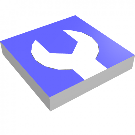 Tile 2 x 2 with Tool Wrench Pattern