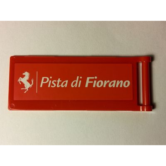 Flag 7 x 3 with Rod with Ferrari Logo and 'Pista di Fiorano' Pattern (Sticker) - Set 40195