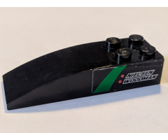 Slope, Curved 6 x 2 with 'NIELSEN WOODMAN' Pattern Model Right Side (Sticker) - Set 8184