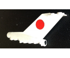 Tail Vintage with Boeing 727 JAL Logo Pattern on Both Sides and Black Dot on Rear (Stickers) - Set 698-1