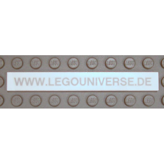 Tile 1 x 8 with 'WWW.LEGOUNIVERSE.DE' Pattern