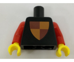 Torso Castle Classic Shield Quartered Red/Yellow Pattern, Inside with Ribs (Reissue) / Red Arms / Yellow Hands