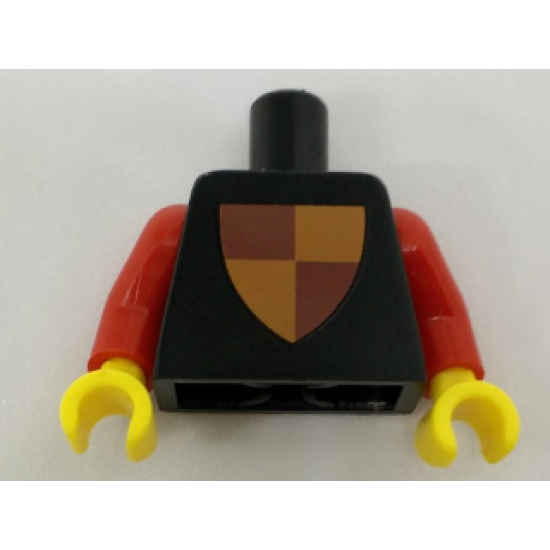 Torso Castle Classic Shield Quartered Red/Yellow Pattern, Inside with Ribs (Reissue) / Red Arms / Yellow Hands