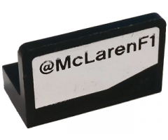 Panel 1 x 2 x 1 with '@McLarenF1' Pattern Model Left Side (Sticker) - Set 75911