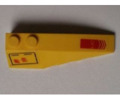 Wedge 6 x 2 Right with Panel and Red Arrow with 'EJECT' Pattern (Stickers) - Set 7712