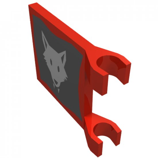 Flag 2 x 2 Square with Wolfpack Pattern