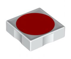 Duplo, Tile 2 x 2 with Shape Red Circle Pattern