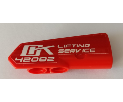 Technic, Panel Fairing #21 Very Small Smooth, Side B with 'OK LIFTING SERVICE 42082' Pattern (Sticker) - Set 42082