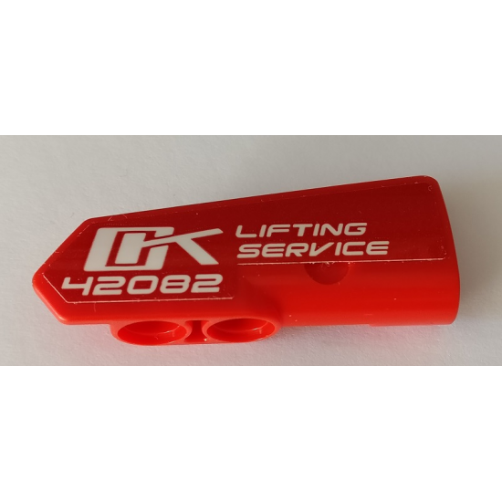 Technic, Panel Fairing #21 Very Small Smooth, Side B with 'OK LIFTING SERVICE 42082' Pattern (Sticker) - Set 42082