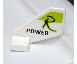 Tail Shuttle, Small with Black 'R POWER' on Lime Pattern both sides (Stickers) - Set 8139