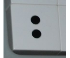 Duplo, Tile 2 x 2 x 1 with Black Colon (:) Pattern
