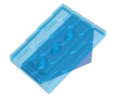 Duplo, Building Roof Sloped 30 4 x 4 Shingled with Medium Blue Base