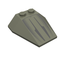 Wedge 4 x 4 Triple without Stud Notches with Black Lines Pattern