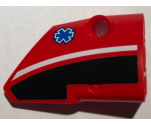 Technic, Panel Fairing # 2 Small Smooth Short, Side B with EMT Star of Life Pattern (Sticker) - Set 8068