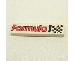 Tile 1 x 4 with 'Formula 1' and Checkered Flag Pattern