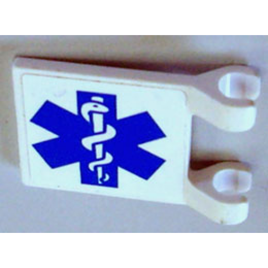Flag 2 x 2 Square with EMT Star of Life Pattern on Both Sides (Stickers) - Set 3312