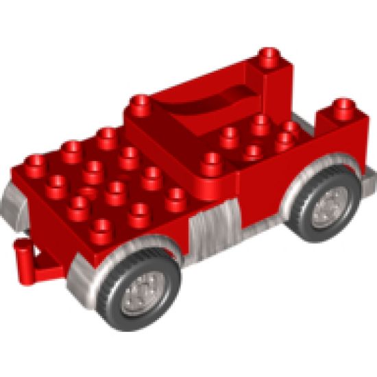 Duplo, Vehicle Truck Chassis with Silver Trim (Packer)