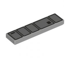 Tile 1 x 4 with Silver Stormtrooper Utility Belt Pattern