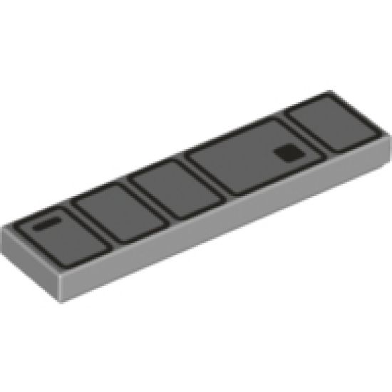 Tile 1 x 4 with Silver Stormtrooper Utility Belt Pattern