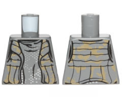 Torso SW Vest with Dark Tan Camouflage over Shirt with Silver Dots Pattern