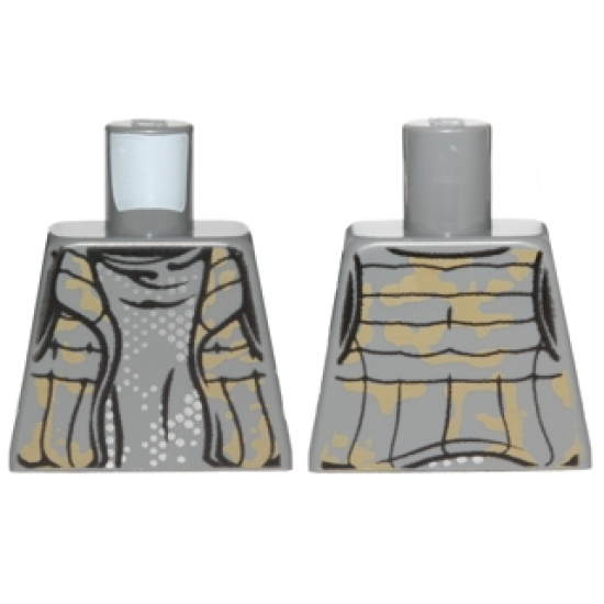 Torso SW Vest with Dark Tan Camouflage over Shirt with Silver Dots Pattern