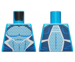 Torso Muscles Outline with Black, Blue and White Suit with Light Blue Dots Pattern (Quicksilver)