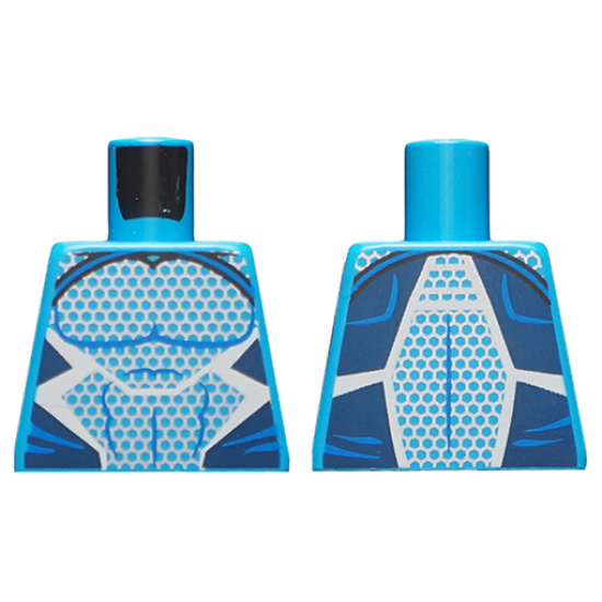 Torso Muscles Outline with Black, Blue and White Suit with Light Blue Dots Pattern (Quicksilver)