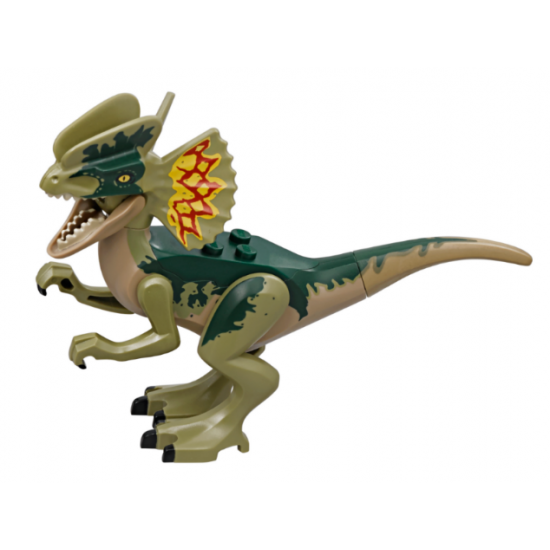 Animal, Dinosaur Dilophosaurus with Olive Green Head, Arms, and Legs