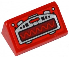 Slope 30 1 x 2 x 2/3 with Silver Oscilloscope with Sine Wave Pattern (Sticker) - Set 70727