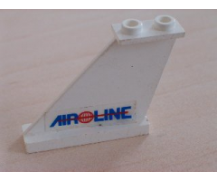 Tail 4 x 1 x 3 with Blue 'AIR LINE' and Red Globe and Line Pattern on Left Side (Sticker) - Sets 6597 / 10159