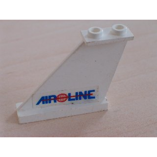 Tail 4 x 1 x 3 with Blue 'AIR LINE' and Red Globe and Line Pattern on Left Side (Sticker) - Sets 6597 / 10159