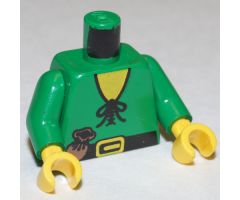 Torso Castle Forestman Tie Shirt and Purse Pattern / Green Arms / Yellow Hands