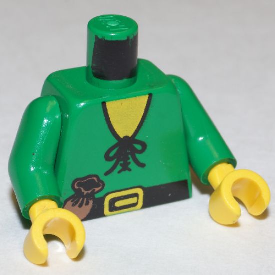 Torso Castle Forestman Tie Shirt and Purse Pattern / Green Arms / Yellow Hands