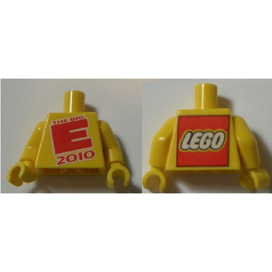 Torso with 'THE BIG E 2010' and Lego Logo on Back Pattern
