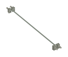 Electric, Wire 12V / 4.5V with 2 Leads, 15 Studs (12cm) Long with 4 Light Gray Electric, Connector, 1-Way Male Squared