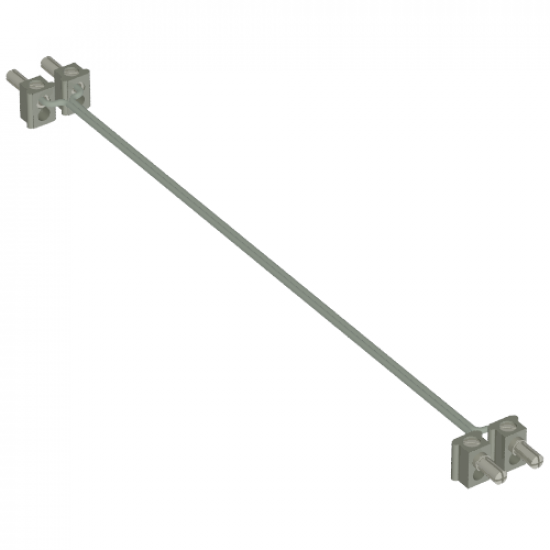 Electric, Wire 12V / 4.5V with 2 Leads, 15 Studs (12cm) Long with 4 Light Gray Electric, Connector, 1-Way Male Squared