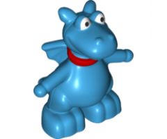 Duplo, Animal Dragon Small with Red Collar and Orange Spots (Stuffy)
