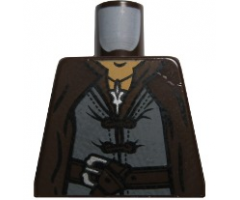 Torso LotR Coat with Evenstar Pendant, Double Button Shirt and Belt Pattern (Aragorn)