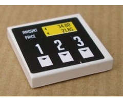Tile 2 x 2 with Gas/Fuel Pump Pattern (Sticker) - Set 8135