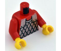 Torso Castle Scale Mail Pattern / Red Arms / Yellow Hands