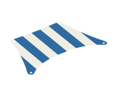 Cloth Sail 27 x 17 Top with Blue Thick Stripes Pattern