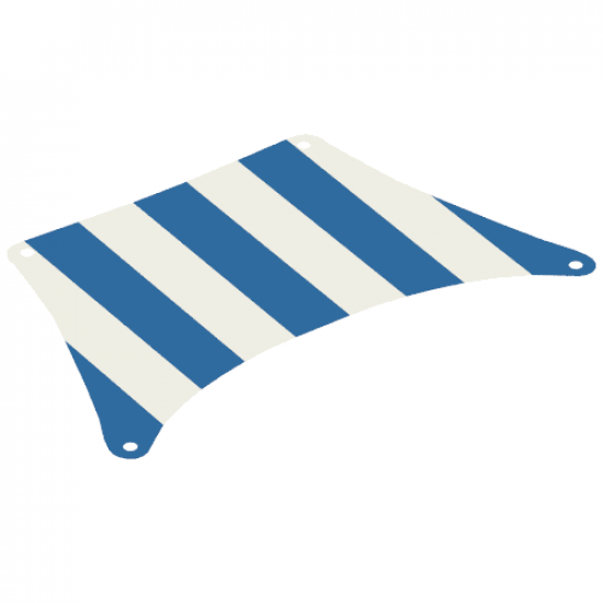 Cloth Sail 27 x 17 Top with Blue Thick Stripes Pattern