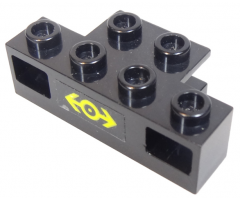 Electric, Train Light Prism 1 x 4 Holder with Train Logo Yellow Small Pattern (Sticker) - Set 4564