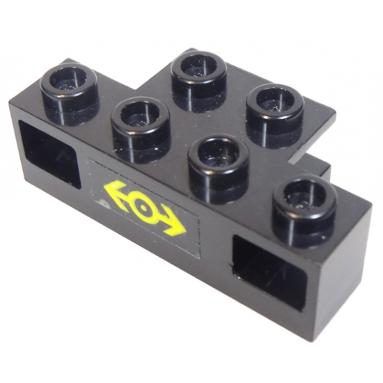 Electric, Train Light Prism 1 x 4 Holder with Train Logo Yellow Small Pattern (Sticker) - Set 4564